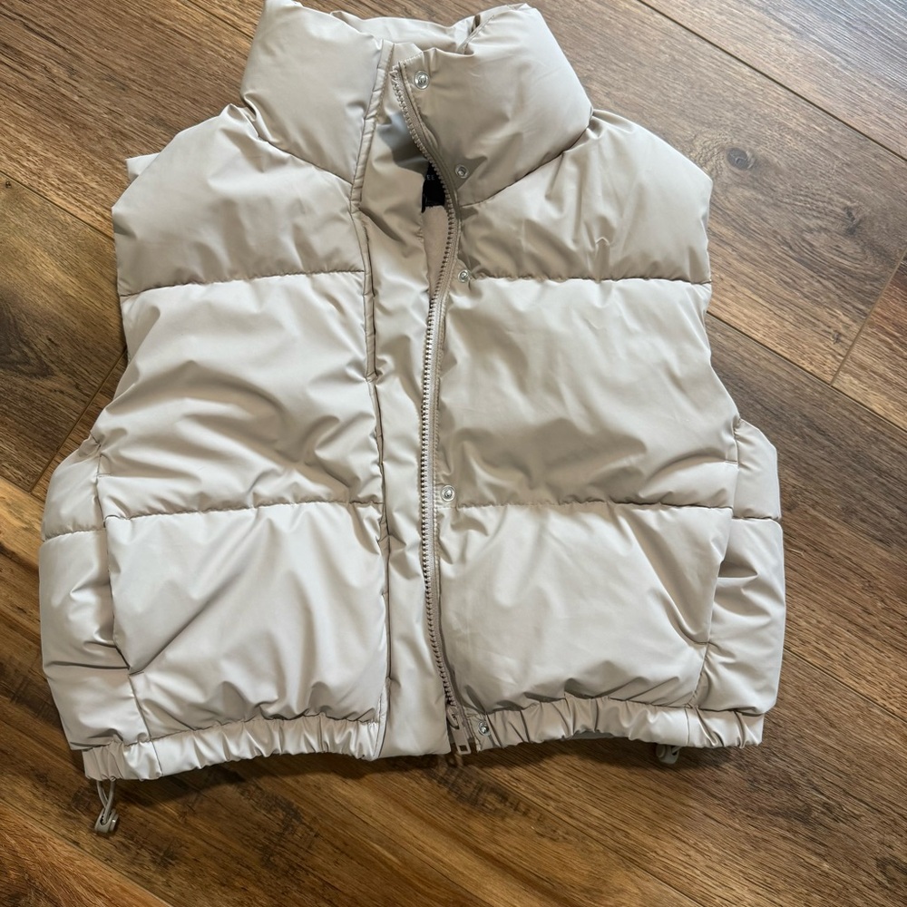 Love Tree Beige Puffer Vest